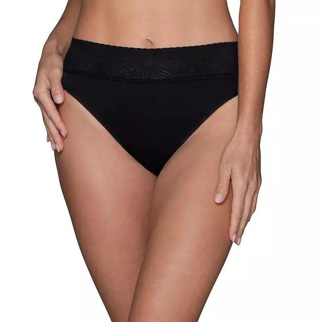 Womens Vanity Fair Effortless Hi-Cut Panty 13275 Black Black Product Image