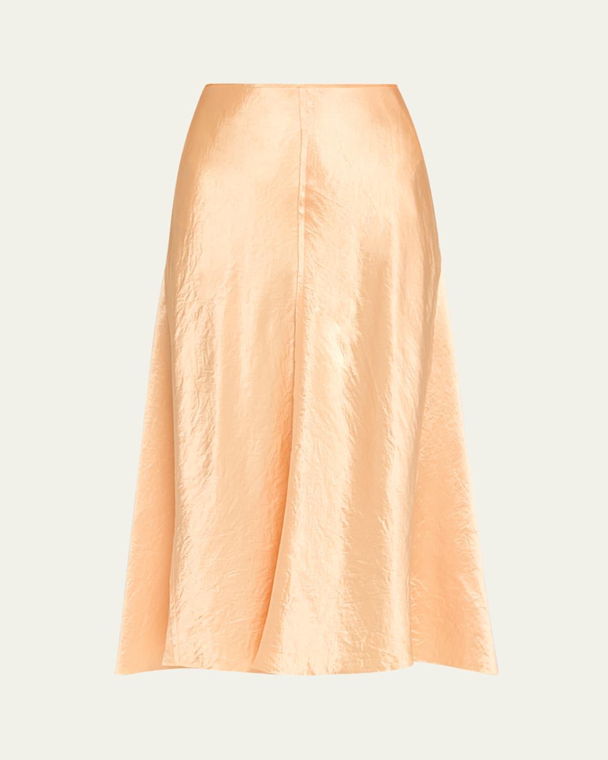 Womens Satin Panelled Slip Skirt Product Image