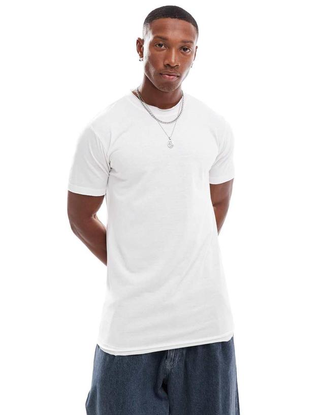 DTT raw edge T-shirt in white Product Image