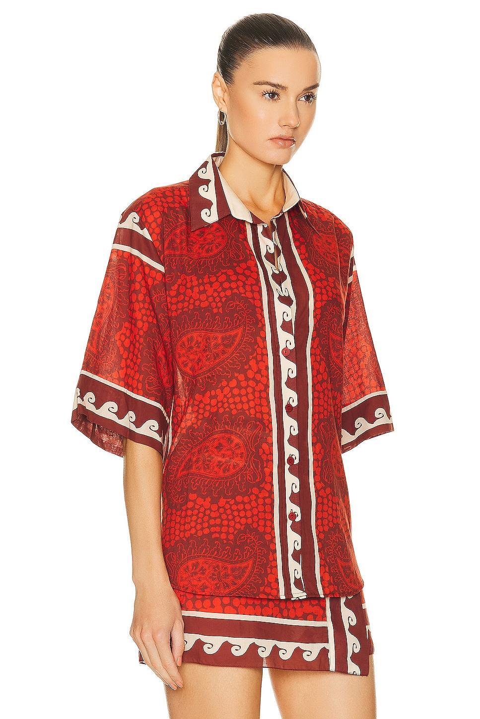 Johanna Ortiz Situation Shirt in Red Product Image