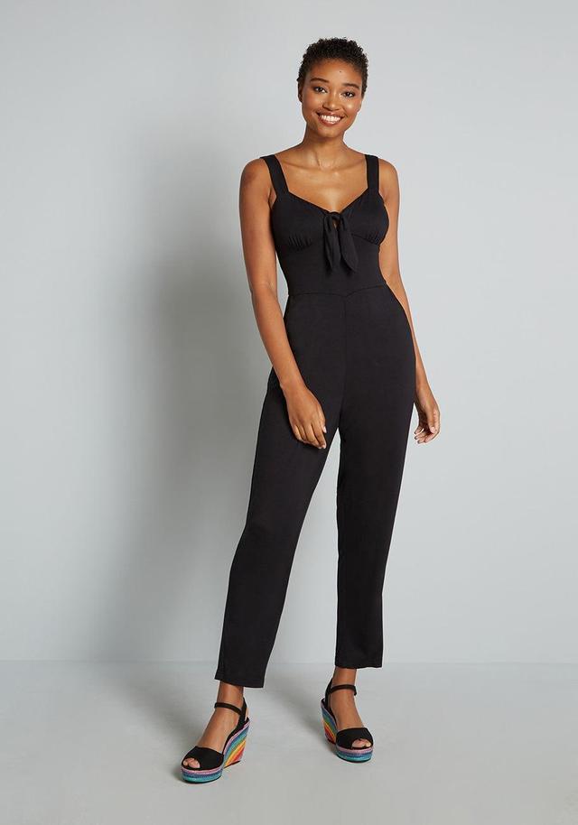 Snazzy and Snappy Front-Tie Jumpsuit Product Image