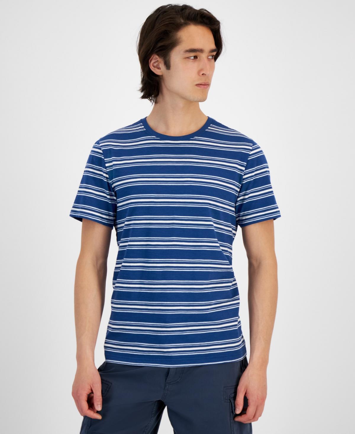 Men's Lagoon Short Sleeve Crewneck Striped T-Shirt, Created for Macy's Product Image