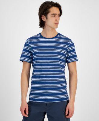 Men's Lagoon Short Sleeve Crewneck Striped T-Shirt, Created for Macy's Product Image