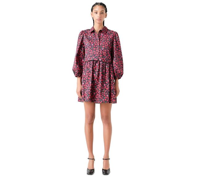 Women's Floral-Print Mini Shirtdress Product Image