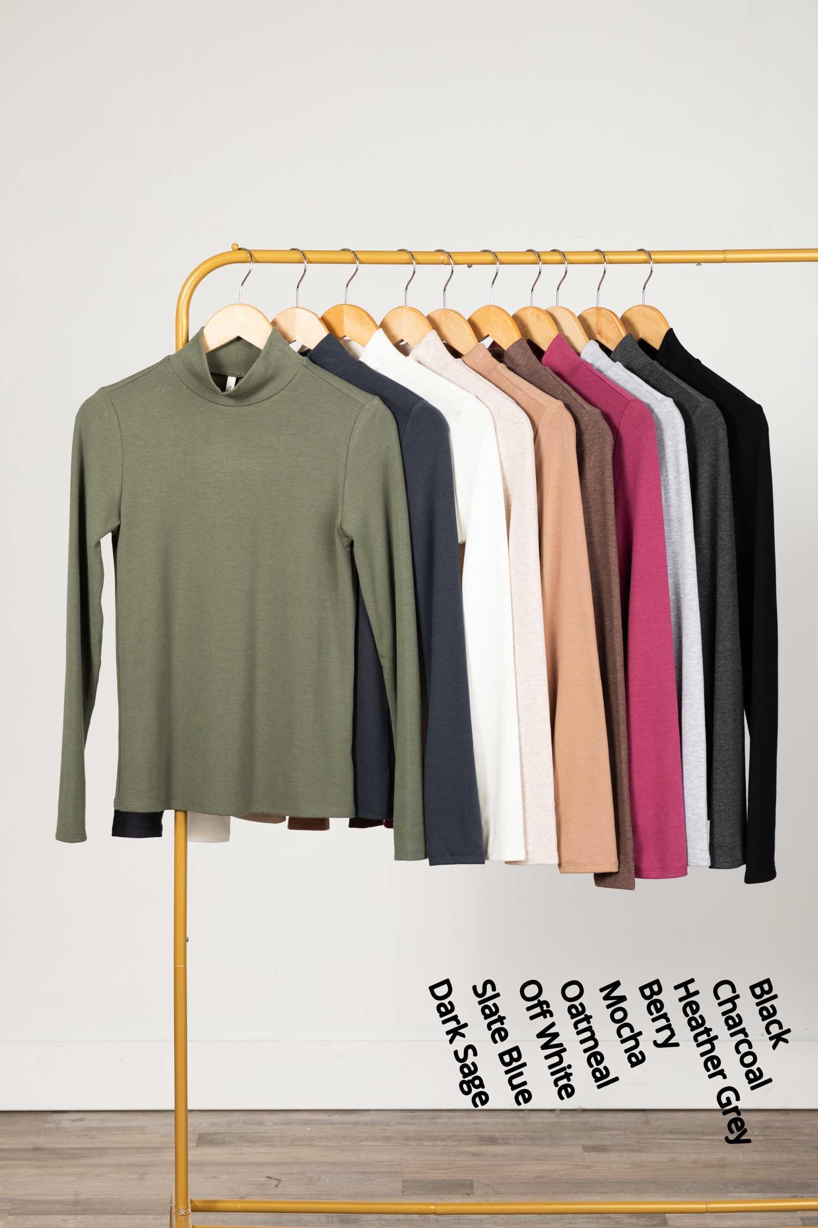 Ultra Soft Mock Neck Long Sleeve Knit Top Product Image