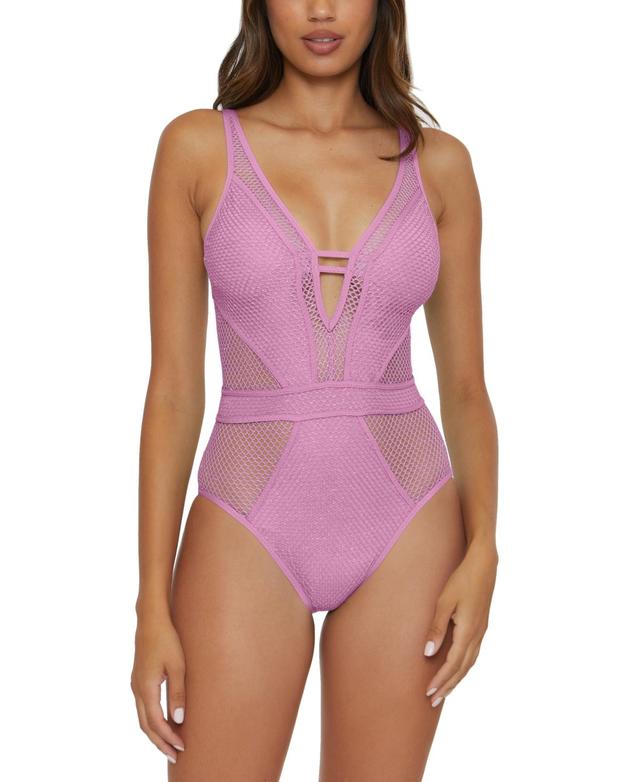 Women's Network Plunge-Neck One-Piece Swimsuit Product Image