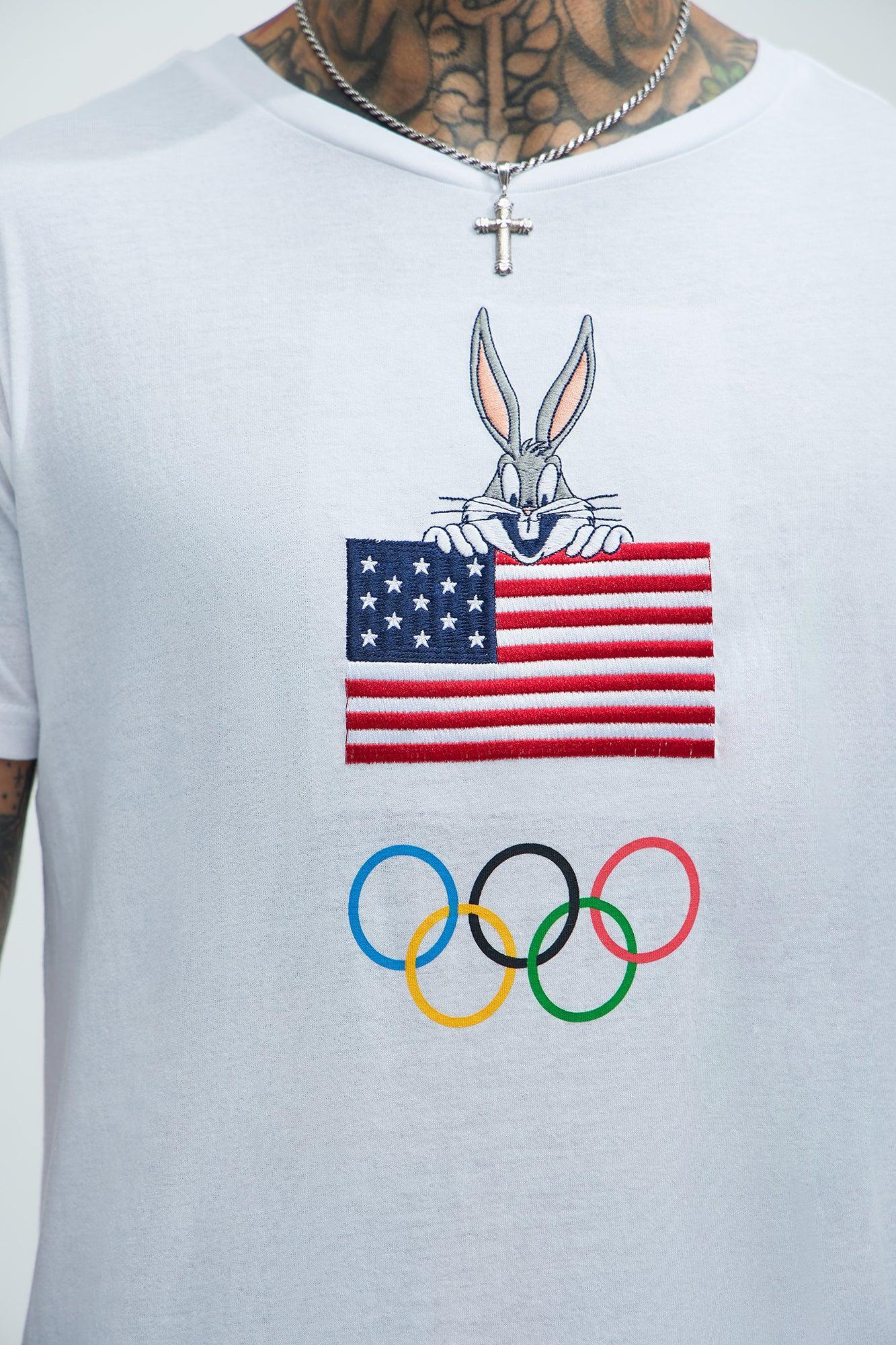 Looney Tunes TEAM USA Short Sleeve Tee - White Product Image