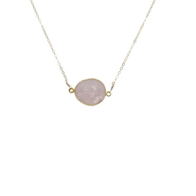 Mrs. Parker Necklace in Rose Quartz Product Image