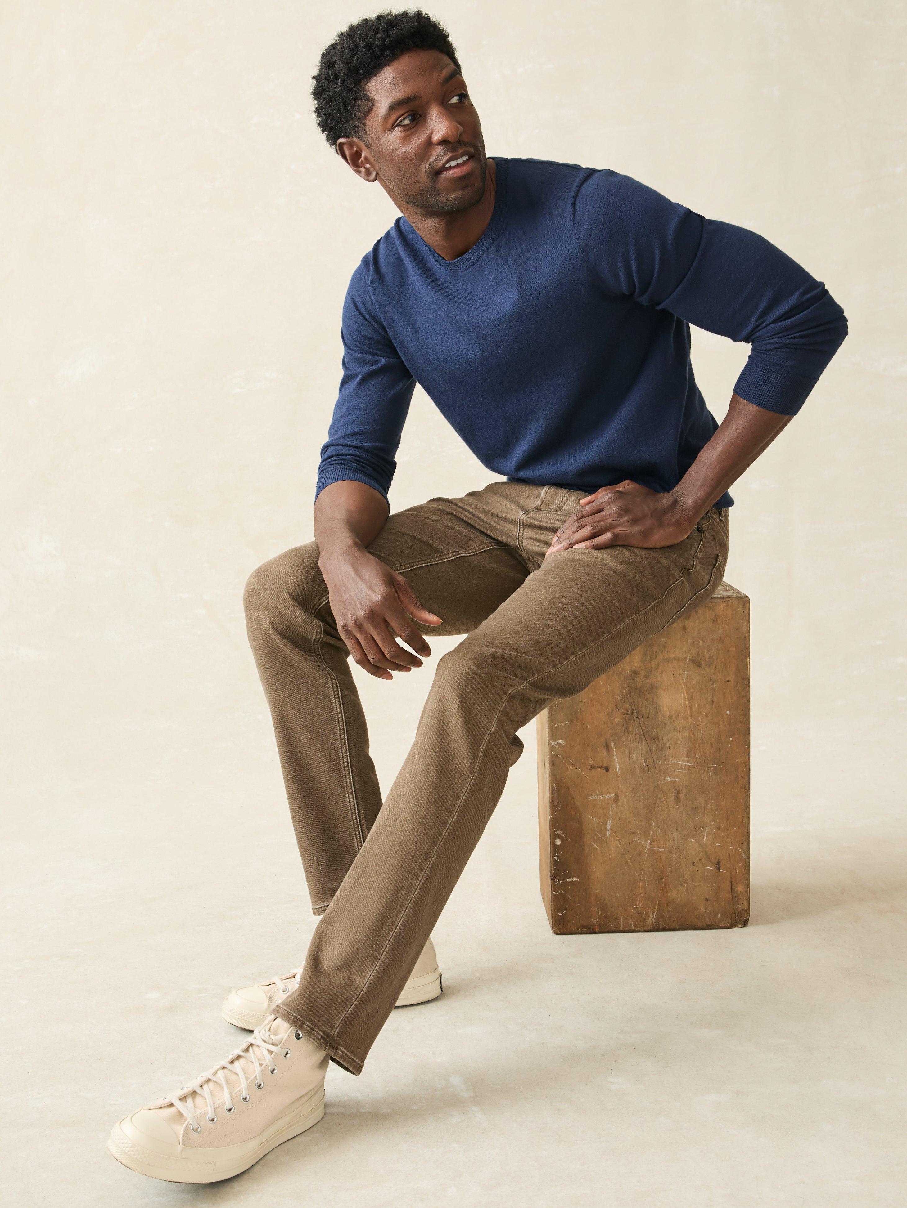 Stretch Terry 5-Pocket Pant - Driftwood Male Product Image