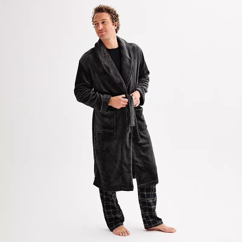 Mens Sonoma Goods For Life Plush Robe Red Product Image