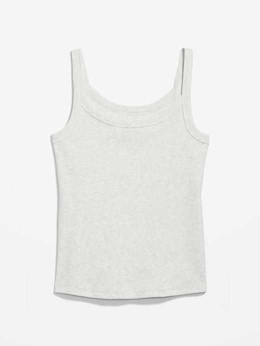 Fitted Rib-Knit Tank Top Product Image