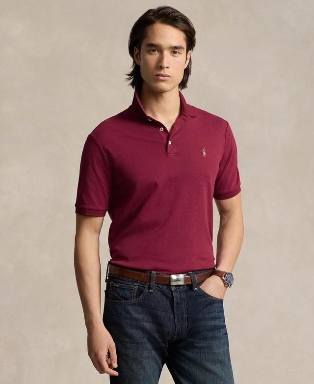 Custom Slim Fit Soft Cotton Polo Shirt In Red Product Image