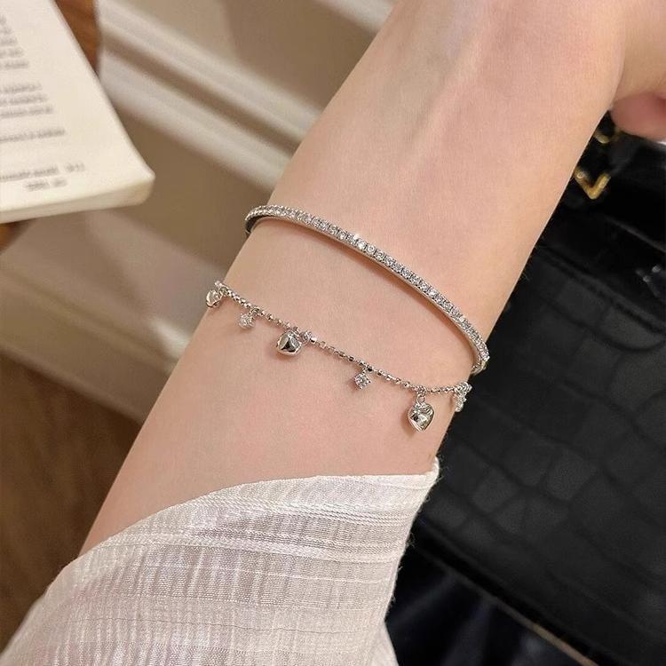 CZ Heart Alloy Bracelet Product Image