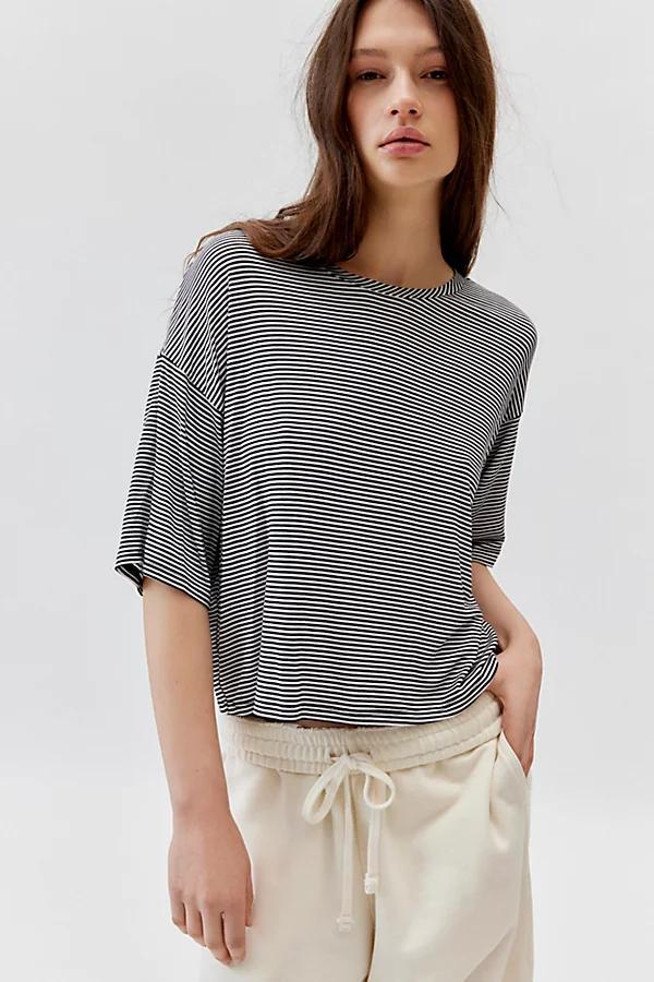 Urban Renewal Remnants Striped Drippy Short Sleeve Top Womens at Urban Outfitters Product Image