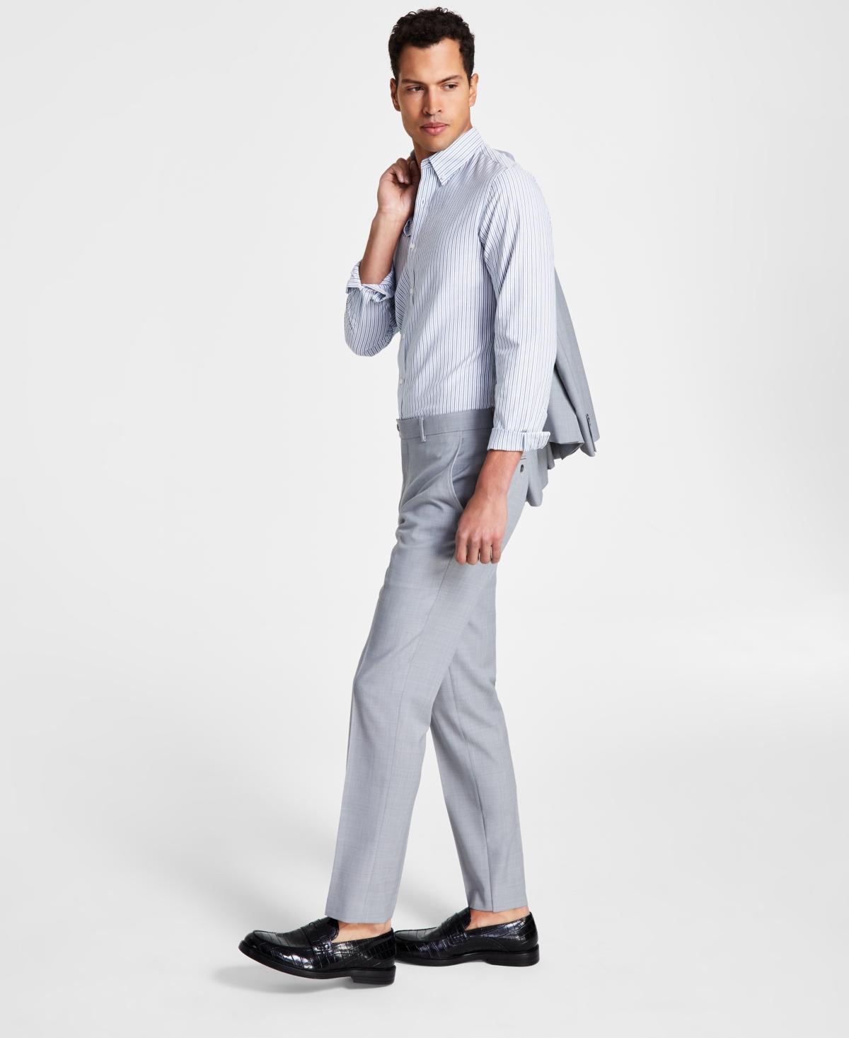 Bar Iii Mens Slim-Fit Wool Sharkskin Suit Pants, Created for Macys Product Image