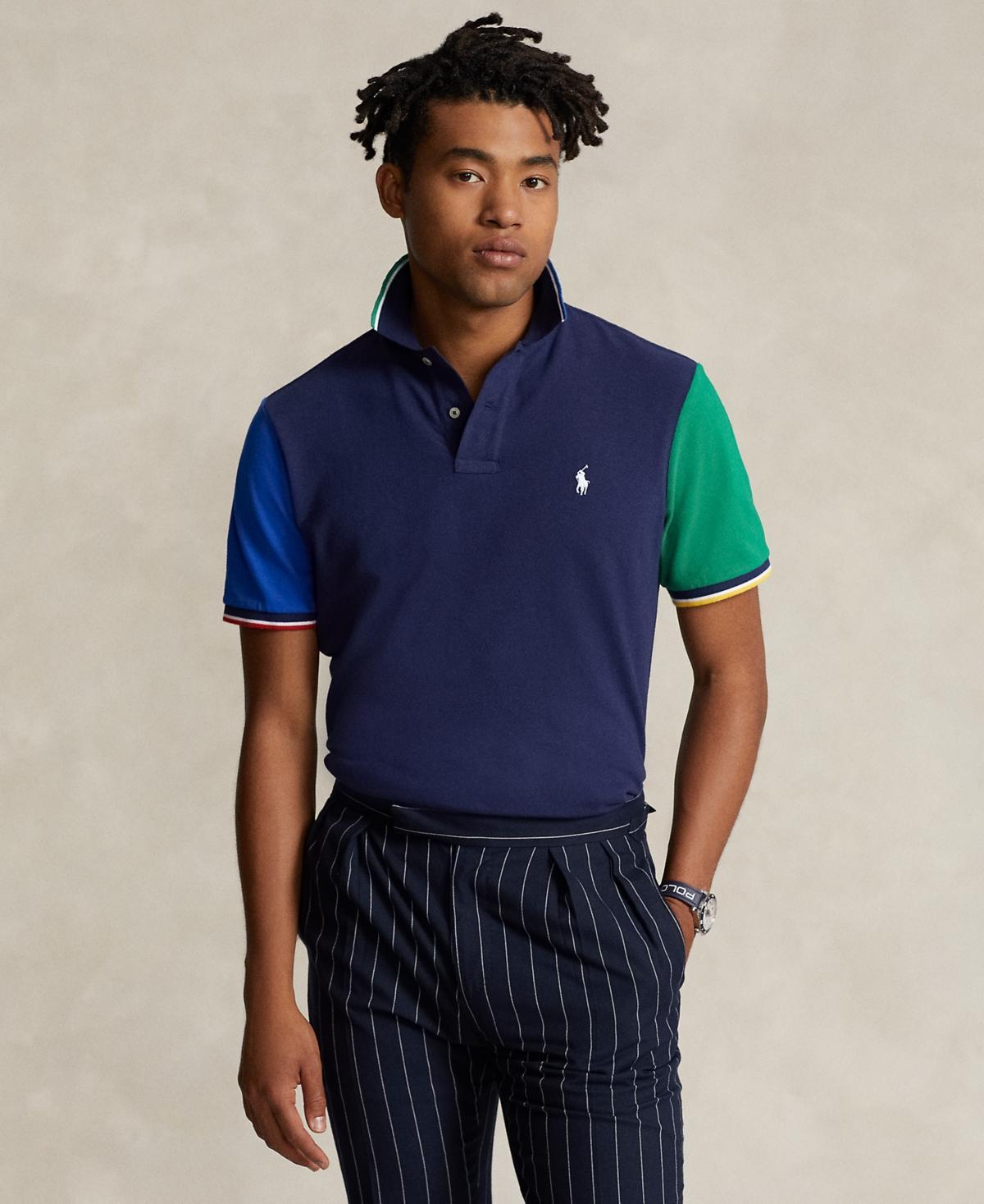 Men's Classic-fit Mesh Polo Shirt In Newport Navy Product Image