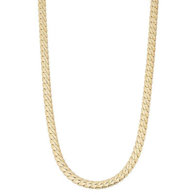 Mens 14k Gold Plated Cuban Chain Necklace Yellow Product Image