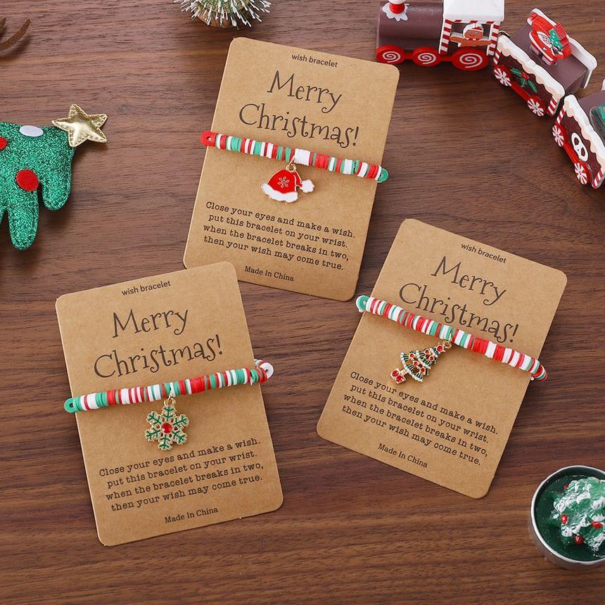 Christmas Soft Clay Bracelet (Various Designs) / Set Product Image