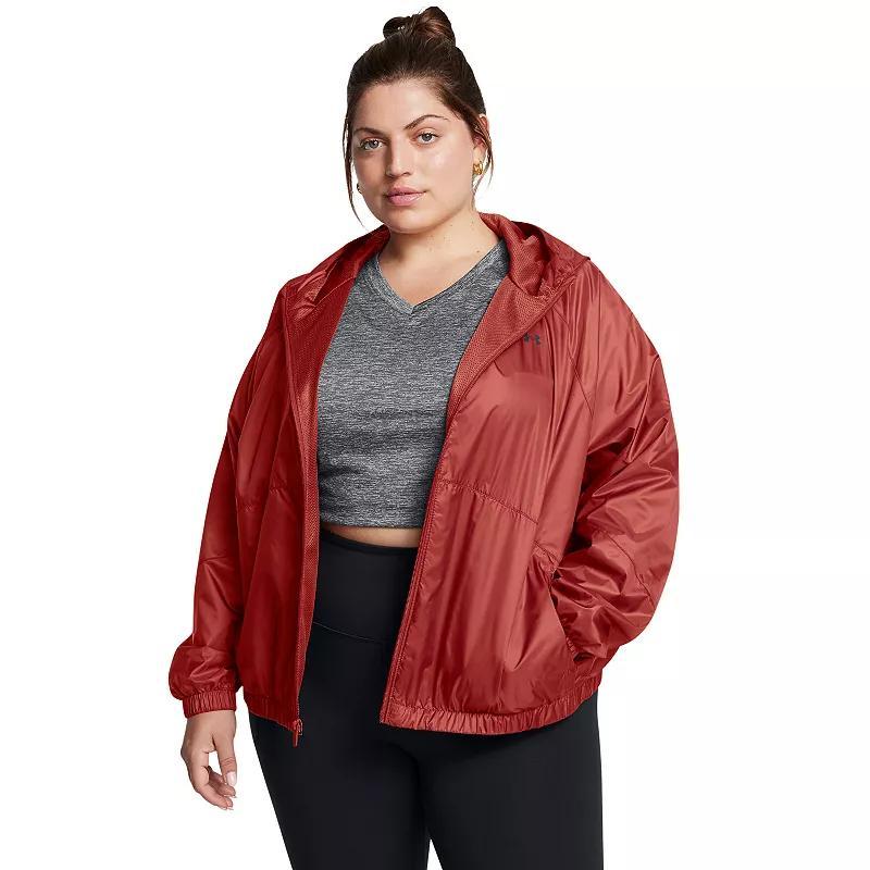 Plus Size Womens Under Armour Rival Full-Zip Windbreaker Jacket Product Image