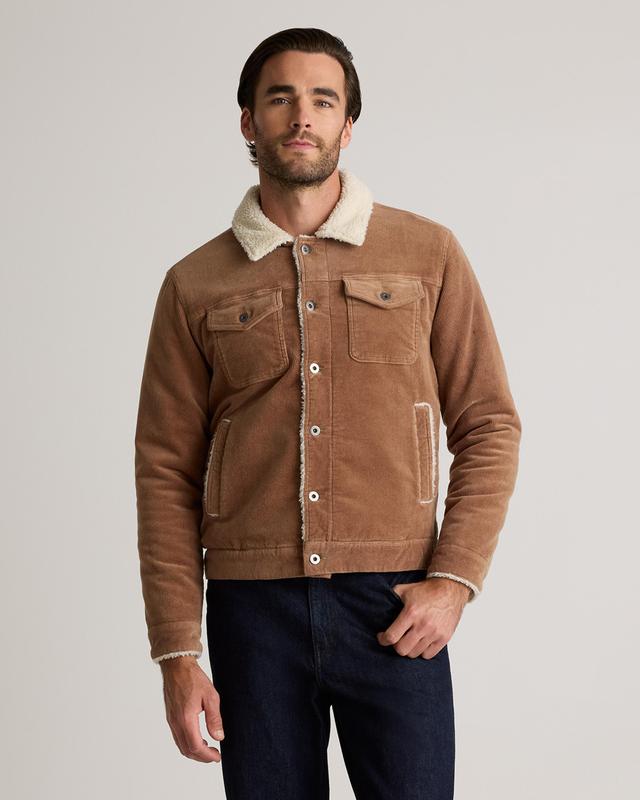 Organic Stretch Corduroy Sherpa-Lined Trucker Jacket Product Image