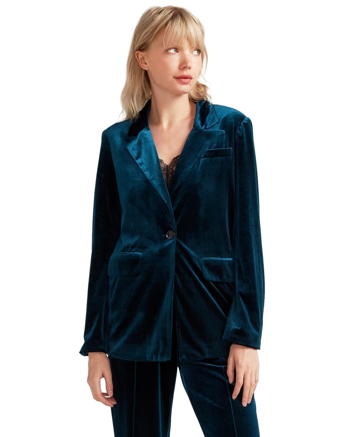 Women Belle & Bloom Eternity Velvet Blazer Product Image