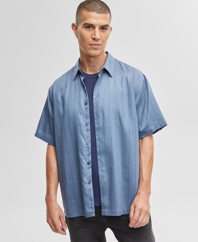 Mode of One Mens Relaxed-Fit Printed Button-Down Shirt, Created for Macys Product Image