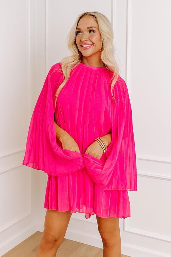 Runway Revelry Shift Dress In Hot Pink Product Image