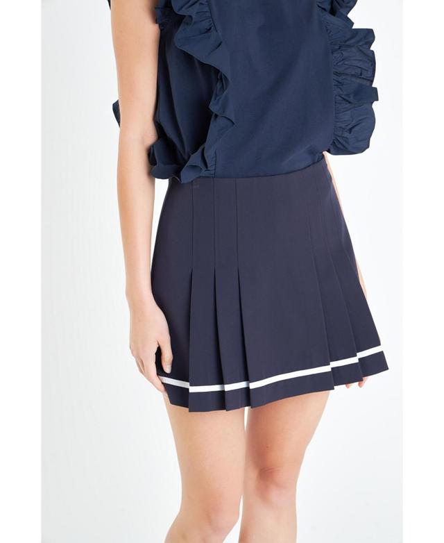 English Factory Womens Pleated Mid Rise Skorts Product Image