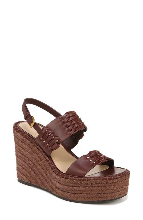 Riya Woven Leather Wedge Espadrilles Product Image