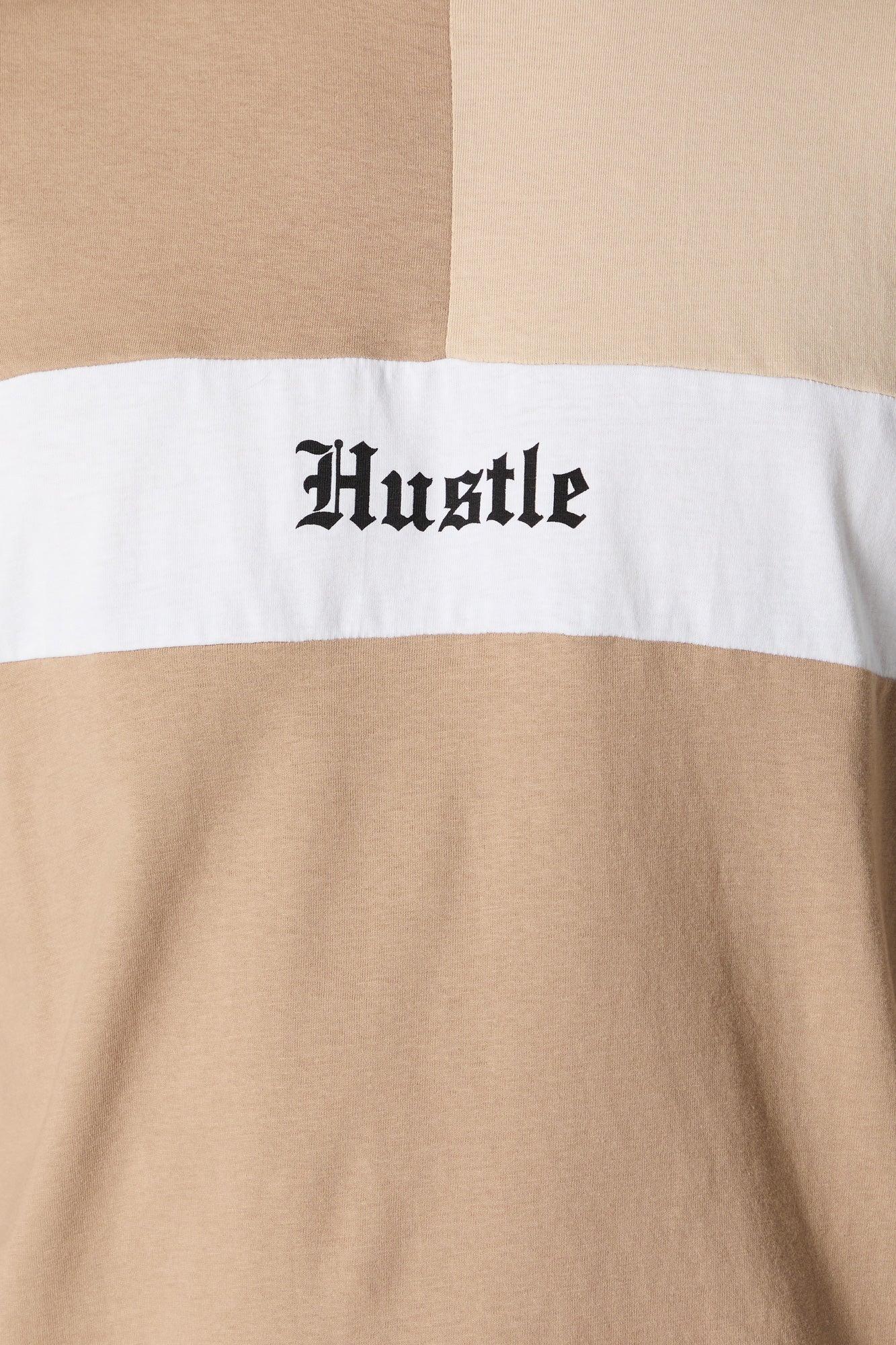 Hustle Graphic Colourblock T-Shirt Male Product Image