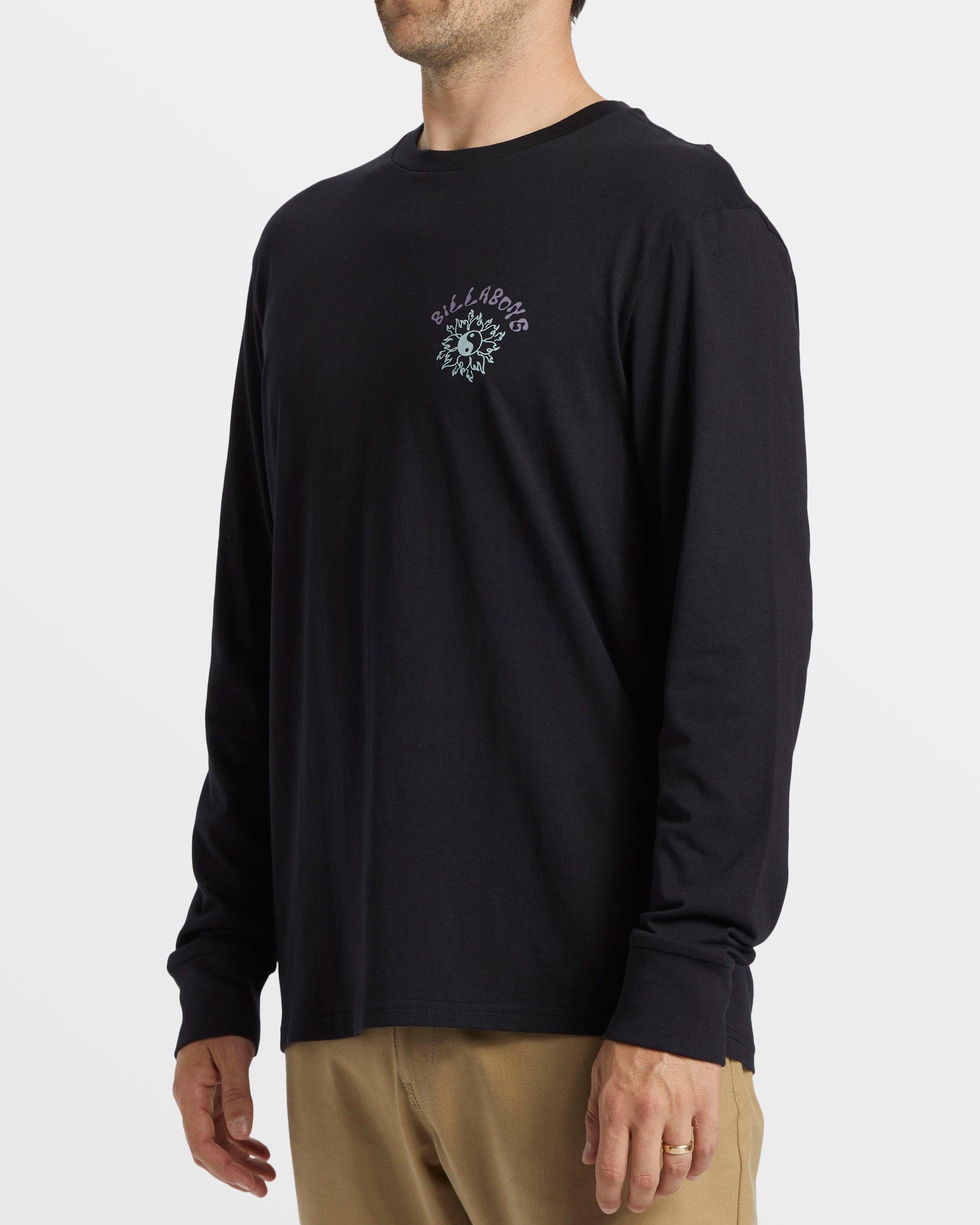 Flow Long Sleeve T-Shirt - Black Male Product Image