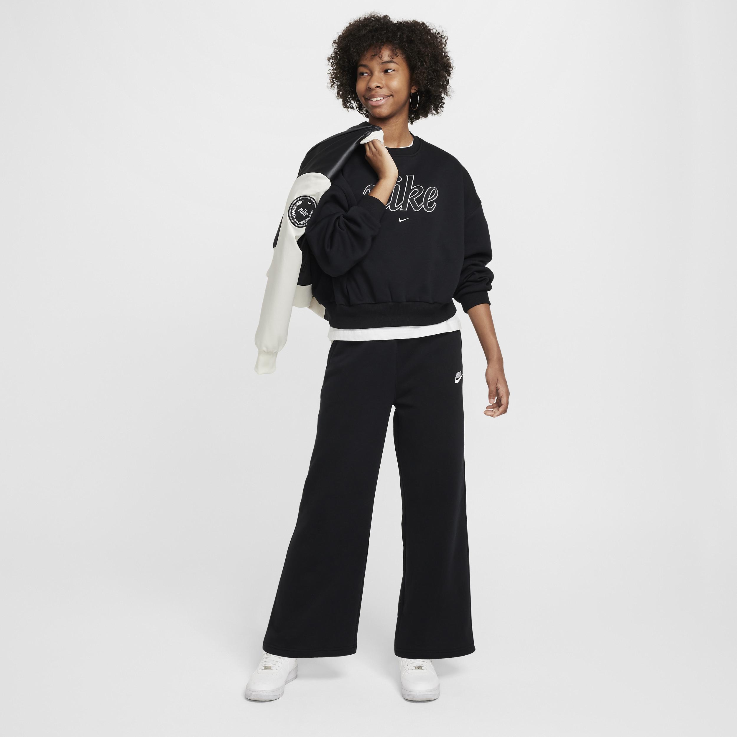 Women's Nike Sportswear Club Fleece Girls' Wide-Leg Pants Product Image