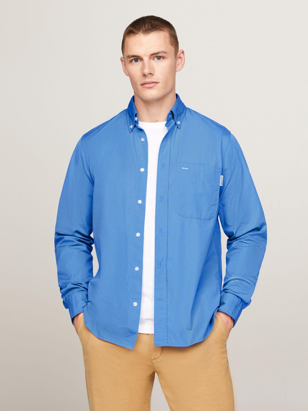 Tommy Hilfiger Men's Regular Fit Monotype Poplin Shirt Product Image