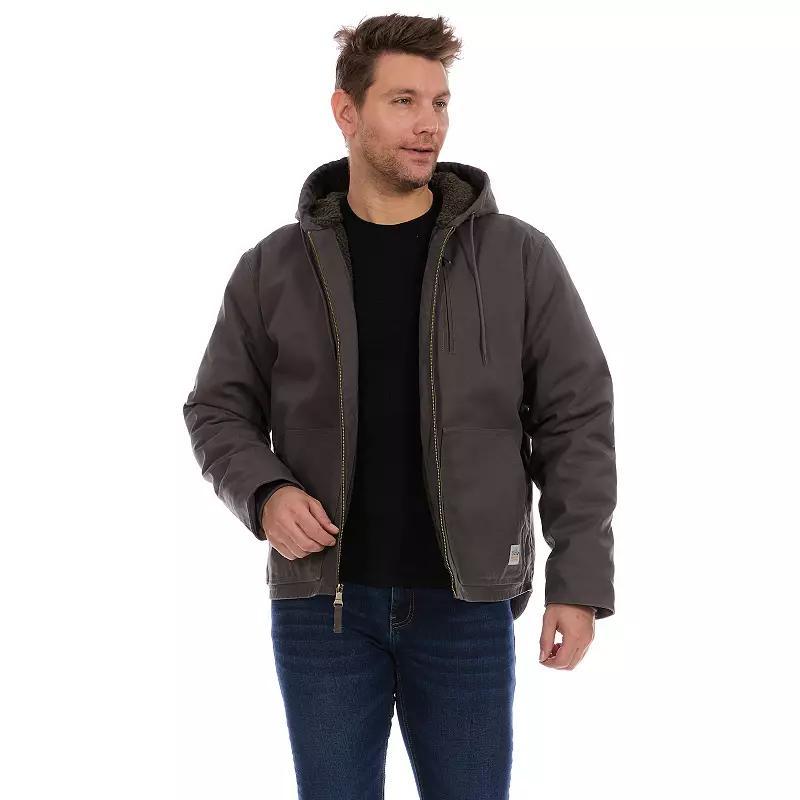 Mens Bass Creek Outfitters Sherpa-Lined Duck Canvas Jacket Grey product image