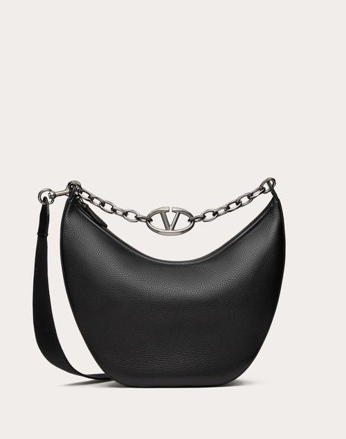 VLOGO MOON MEDIUM GRAINY CALFSKIN HOBO BAG WITH CHAIN Product Image