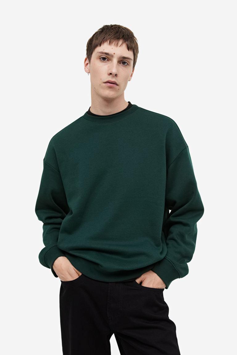 H & M - Relaxed Fit Sweatshirt - Green Product Image