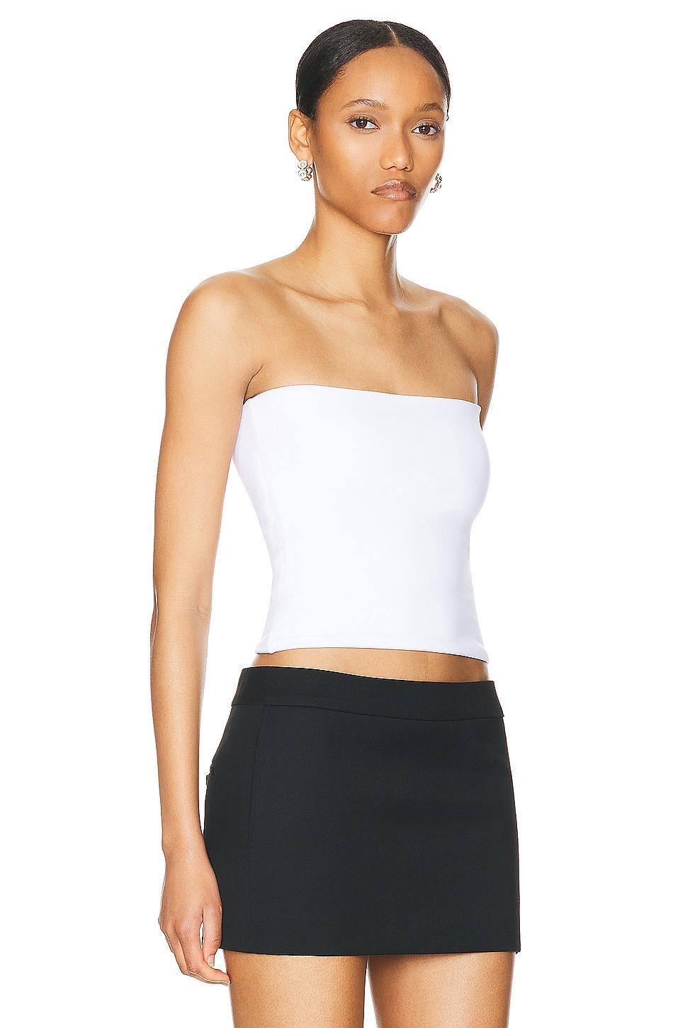 WARDROBE.NYC Opaque Tube Top White. (also in ). Product Image