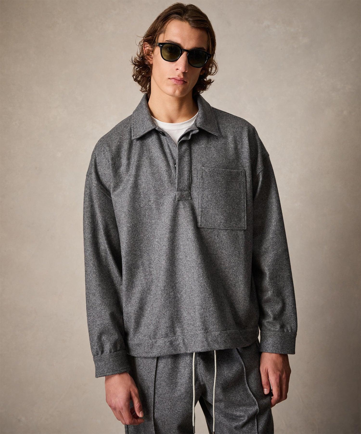 Knit Cashmere Polo in Charcoal Product Image