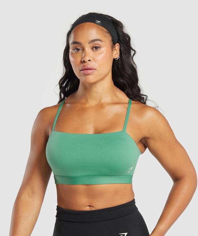 Gymshark Cut Out Bandeau - Discipline Green Female Product Image