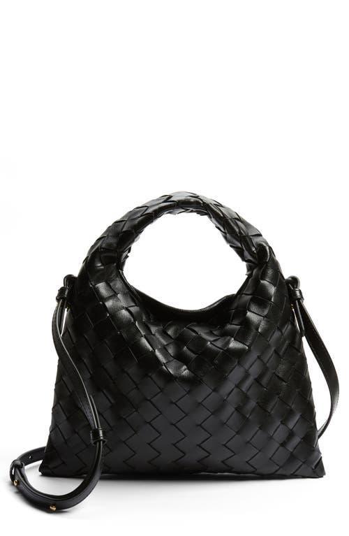 Bottega Veneta Mini Hop Intrecciato Leather Hobo Bag Product Image