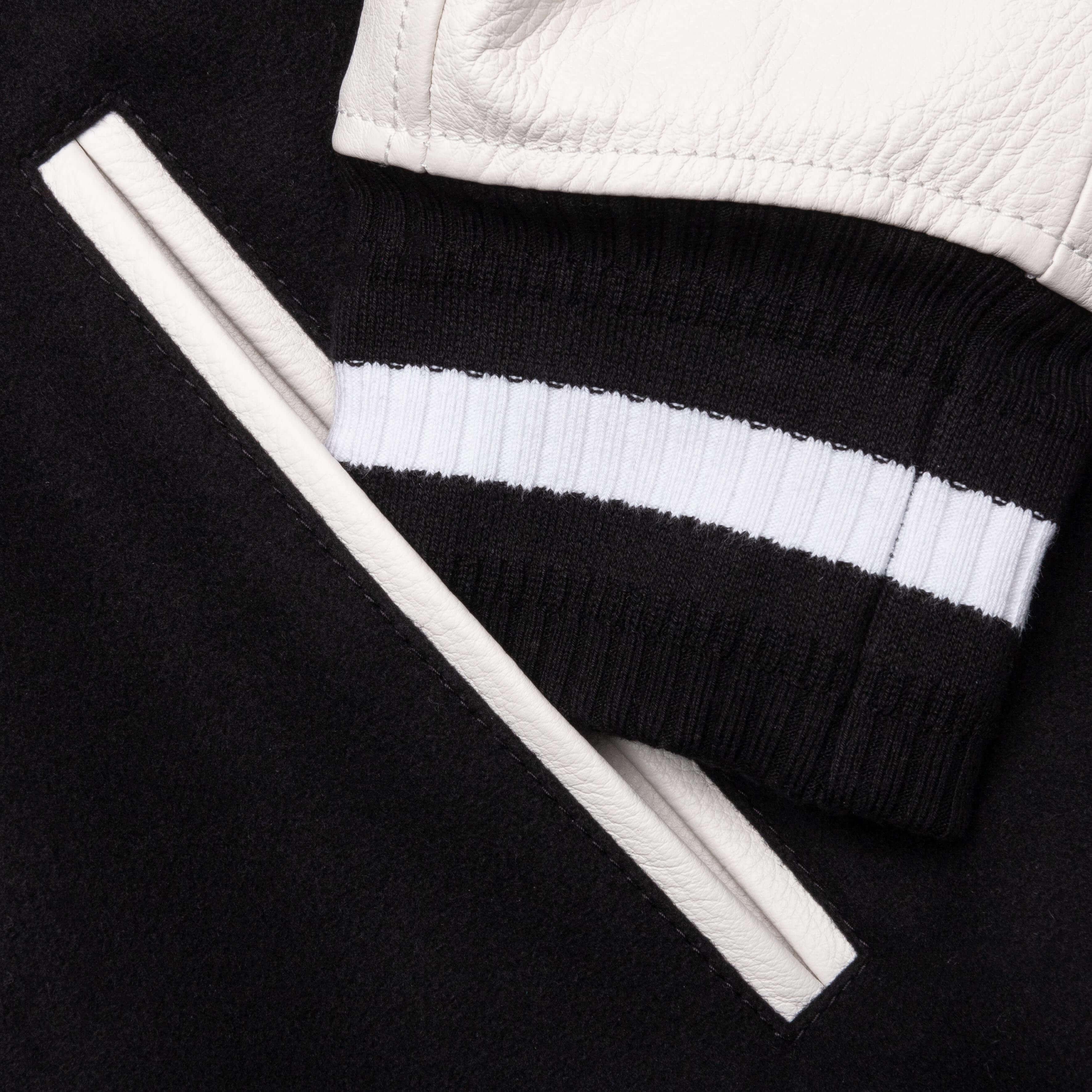 Varsity Jacket - Black/White Male Product Image