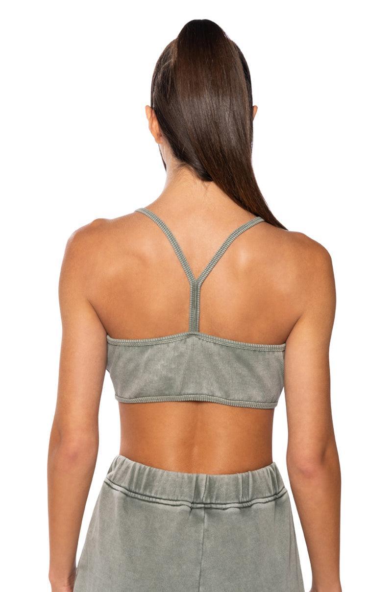 HERE COMES THE HURRICANE RIBBED KNIT BRALETTE Product Image