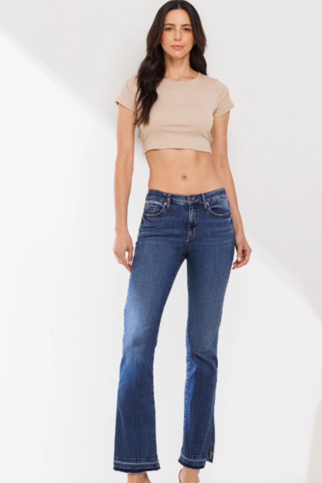 SIDE SLIT DENIM JEANS Female Product Image