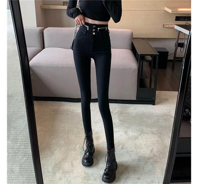 High Waist Skinny Jeans Product Image