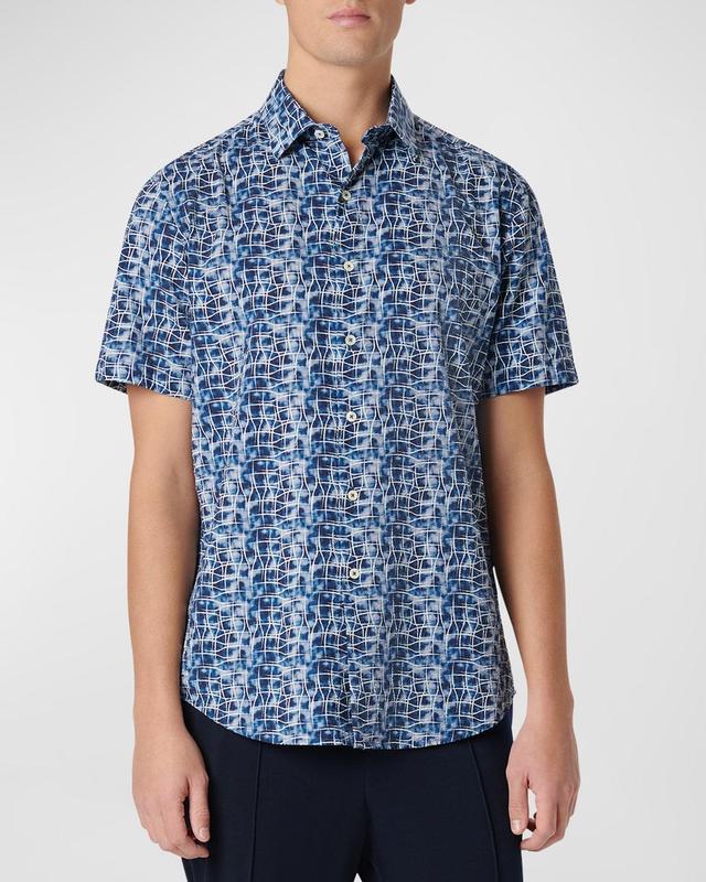 Mens Jackson Abstract-Print Short-Sleeve Shirt Product Image