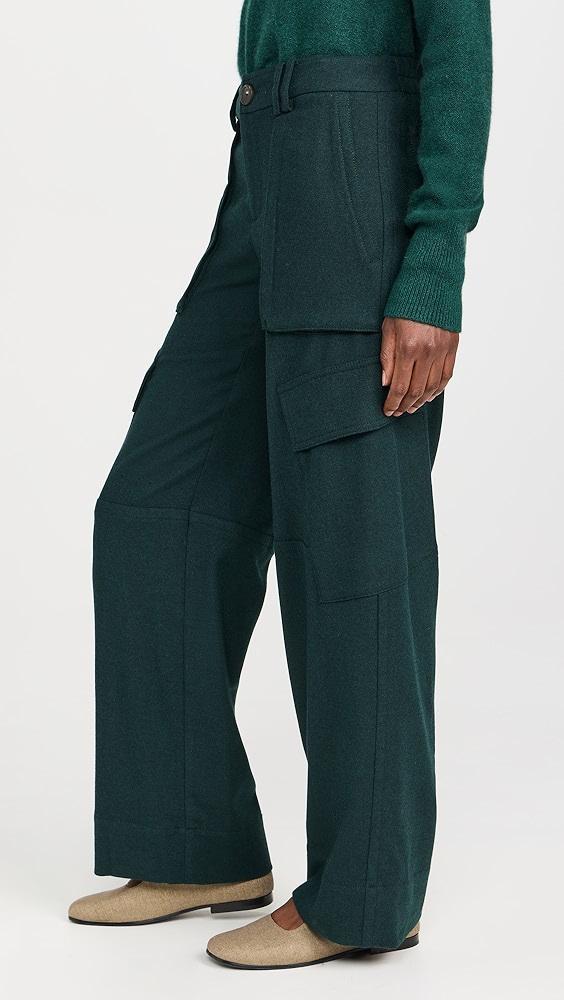 Vince Flannel Wide Leg Raver Pants | Shopbop Product Image