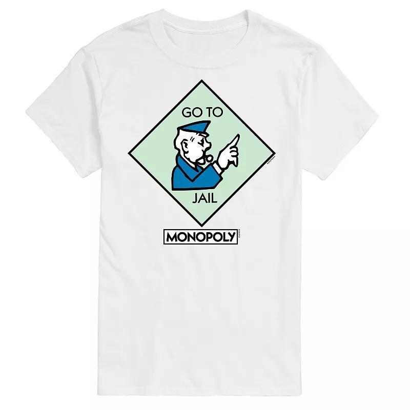 Big & Tall Monopoly Go To Jail Square Graphic Tee, Mens Product Image