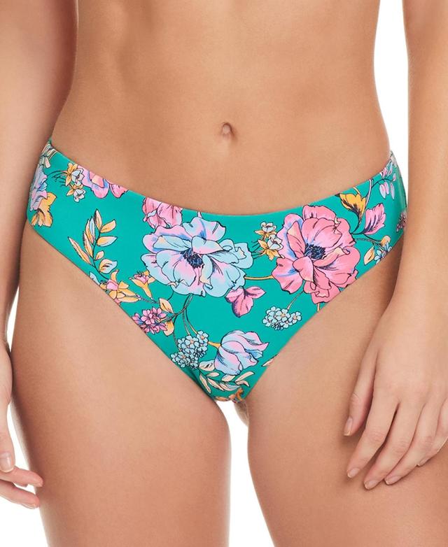 Jessica Simpson Womens Floral-Print Hipster Bikini Bottom Product Image