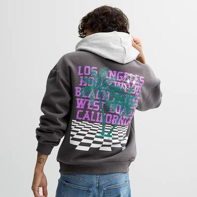 Mens Graphic Hoodie Grey Product Image