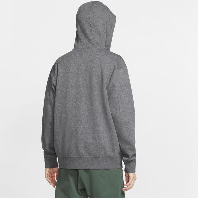 Nike Mens Nike Club Full-Zip Hoodie - Mens Anthracite/Charcoal Heather/White Product Image